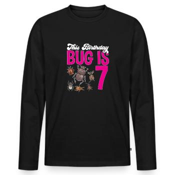 Insect collectors, insects, beetle lovers, entomologists - Men's Premium Organic Long Sleeve Shirt - black - Front - Nico (187cm)