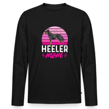 Australian Cattle Dog Red Blue Heeler - Männer Premium Bio Langarmshirt - Schwarz - Vorne - Nico (187cm)