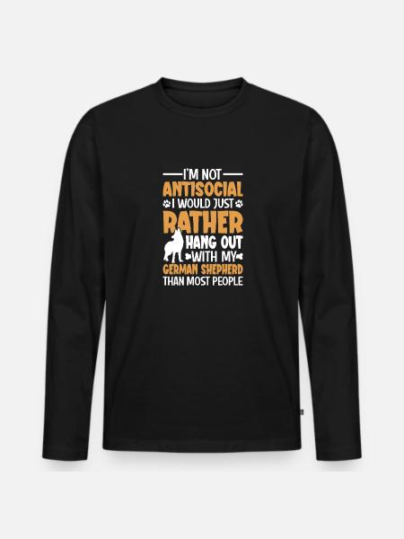 Dog owner German Shepherd - Men's Premium Organic Long Sleeve Shirt - black