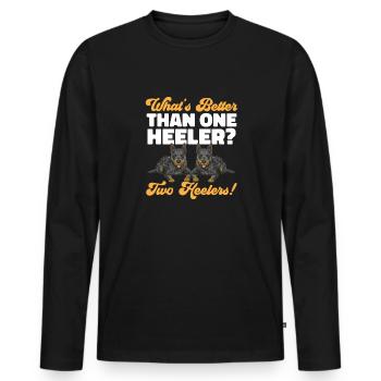 Australian Cattle Dog Red Blue Heeler - Männer Premium Bio Langarmshirt - Schwarz - Vorne - Nico (187cm)