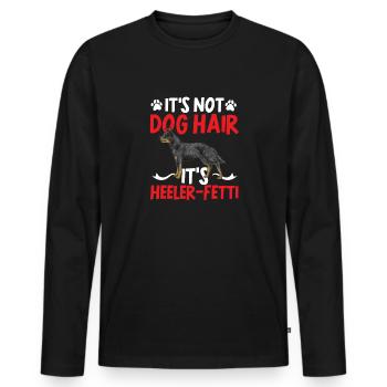 Bouvier australien chien rouge bleu talon - T-shirt manches longues Premium bio Homme - noir - Devant - Nico (187cm)
