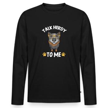Australian Cattle Dog Red Blue Heeler - Männer Premium Bio Langarmshirt - Schwarz - Vorne - Nico (187cm)