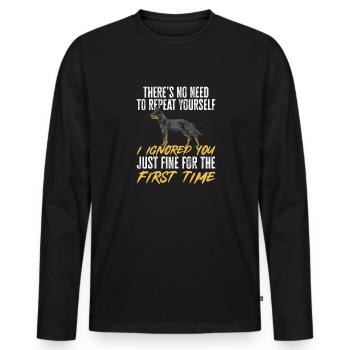 Bouvier australien Red Blue Heeler - T-shirt manches longues Premium bio Homme - noir - Devant - Nico (187cm)