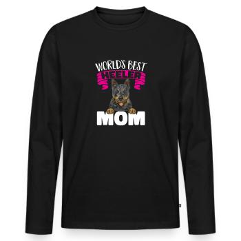 Bouvier australien Red Blue Heeler - T-shirt manches longues Premium bio Homme - noir - Devant - Nico (187cm)