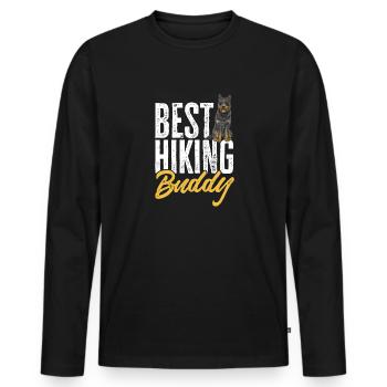 Australian Cattle Dog Red Blue Heeler - Men's Premium Organic Long Sleeve Shirt - black - Front - Nico (187cm)