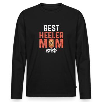 Australian Cattle Dog Red Blue Heeler - Männer Premium Bio Langarmshirt - Schwarz - Vorne - Nico (187cm)