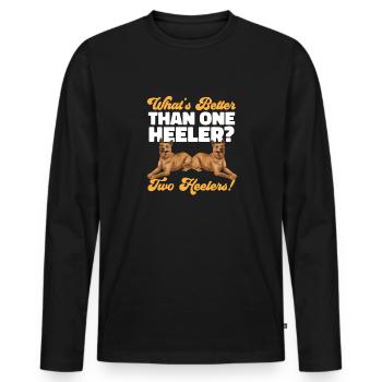 Australian Cattle Dog Red Blue Heeler - Männer Premium Bio Langarmshirt - Schwarz - Vorne - Nico (187cm)