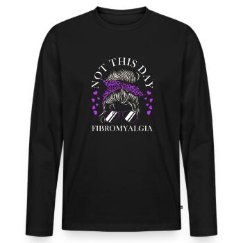 Nicht An Diesem Tag Fibromyalgie Krieger - Männer Premium Bio Langarmshirt - Schwarz - Vorne - Nico (187cm)