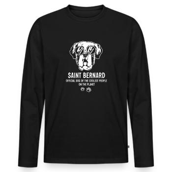 St. Bernard St. Bernard Dog Dog - Men's Premium Organic Long Sleeve Shirt - black - Front - Nico (187cm)