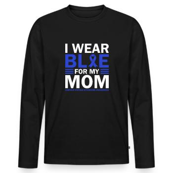 Je porte du bleu pour ma mère - prise de conscience de - T-shirt manches longues Premium bio Homme - noir - Devant - Nico (187cm)