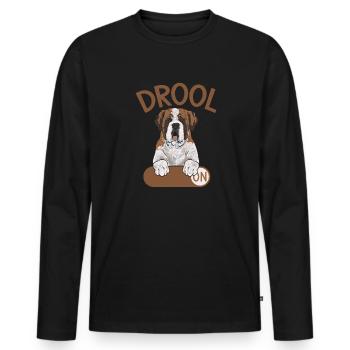 St. Bernard St. Bernard Dog Dog - Men's Premium Organic Long Sleeve Shirt - black - Front - Nico (187cm)