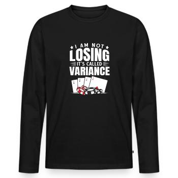 Aces Spades Poker Je ne perds pas ça s’appelle Vari - T-shirt manches longues Premium bio Homme - noir - Devant - Nico (187cm)
