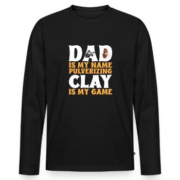 Trapschießen Skeet Tontaubenschießen - Männer Premium Bio Langarmshirt - Schwarz - Vorne - Nico (187cm)