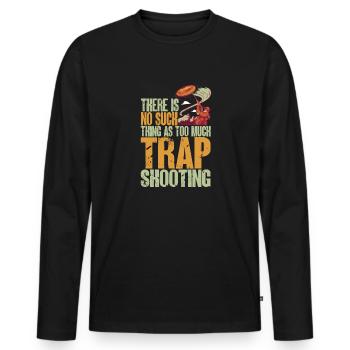 Trapschießen Skeet Tontaubenschießen - Männer Premium Bio Langarmshirt - Schwarz - Vorne - Nico (187cm)