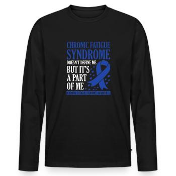Le syndrome de fatigue chronique me définit - T-shirt manches longues Premium bio Homme - noir - Devant - Nico (187cm)