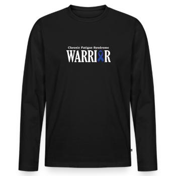 Chronic Fatigue Syndrome Warrior - Men's Premium Organic Long Sleeve Shirt - black - Front - Nico (187cm)