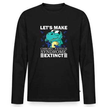 Lasst Uns Das Chronische Müdigkeitssyndrom - Männer Premium Bio Langarmshirt - Schwarz - Vorne - Nico (187cm)