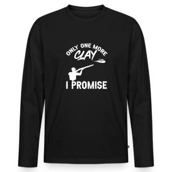 Tir au piège Tir au pigeon en argile Skeet - T-shirt manches longues Premium bio Homme - noir - Devant - Nico (187cm)