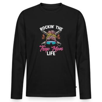 Trapschießen Skeet Tontaubenschießen - Männer Premium Bio Langarmshirt - Schwarz - Vorne - Nico (187cm)