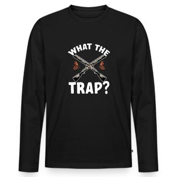 Trapschießen Skeet Tontaubenschießen - Männer Premium Bio Langarmshirt - Schwarz - Vorne - Nico (187cm)