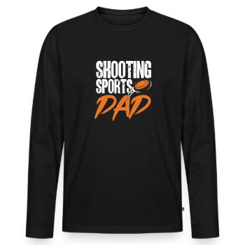 Tir au piège Tir au pigeon en argile Skeet - T-shirt manches longues Premium bio Homme - noir - Devant - Nico (187cm)