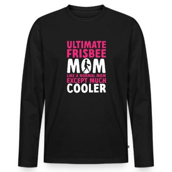 Disque de lancer de frisbee ultime - T-shirt manches longues Premium bio Homme - noir - Devant - Nico (187cm)