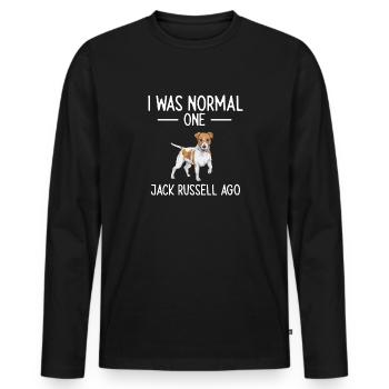 Jack Russell Terrier - T-shirt manches longues Premium bio Homme - noir - Devant - Nico (187cm)