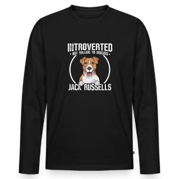 Jack Russell Terrier - Men's Premium Organic Long Sleeve Shirt - black - Front - Nico (187cm)