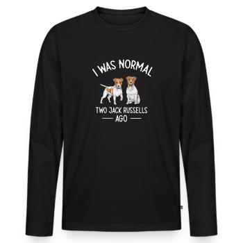Jack Russell Terrier - T-shirt manches longues Premium bio Homme - noir - Devant - Nico (187cm)