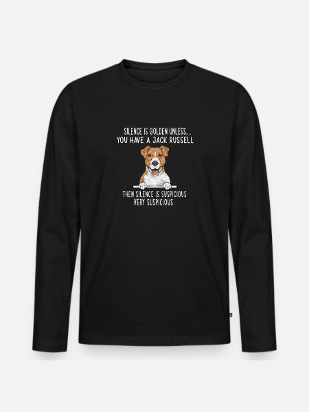 Jack Russell Terrier - Men's Premium Organic Long Sleeve Shirt - black