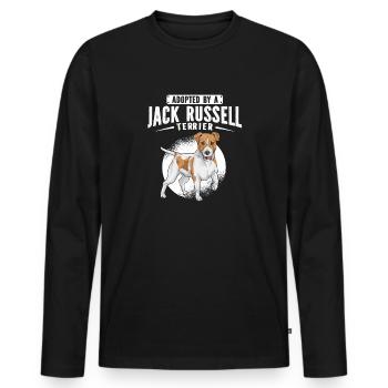 Jack Russell Terrier - T-shirt manches longues Premium bio Homme - noir - Devant - Nico (187cm)