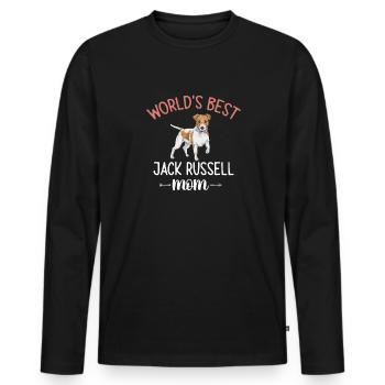 Jack Russell Terrier - Men's Premium Organic Long Sleeve Shirt - black - Front - Nico (187cm)