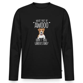 Jack Russell Terrier - T-shirt manches longues Premium bio Homme - noir - Devant - Nico (187cm)