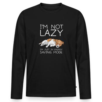 Jack Russell Terrier - T-shirt manches longues Premium bio Homme - noir - Devant - Nico (187cm)