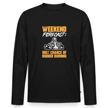 Go Kart Racing Karting Karting - Men's Premium Organic Long Sleeve Shirt - black - Front - Nico (187cm)