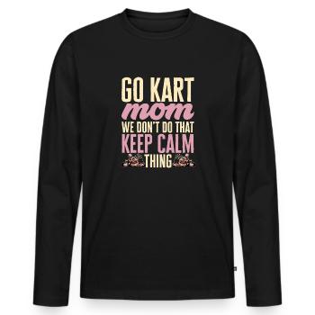 Go Kart Racing Karting Karting - Men's Premium Organic Long Sleeve Shirt - black - Front - Nico (187cm)