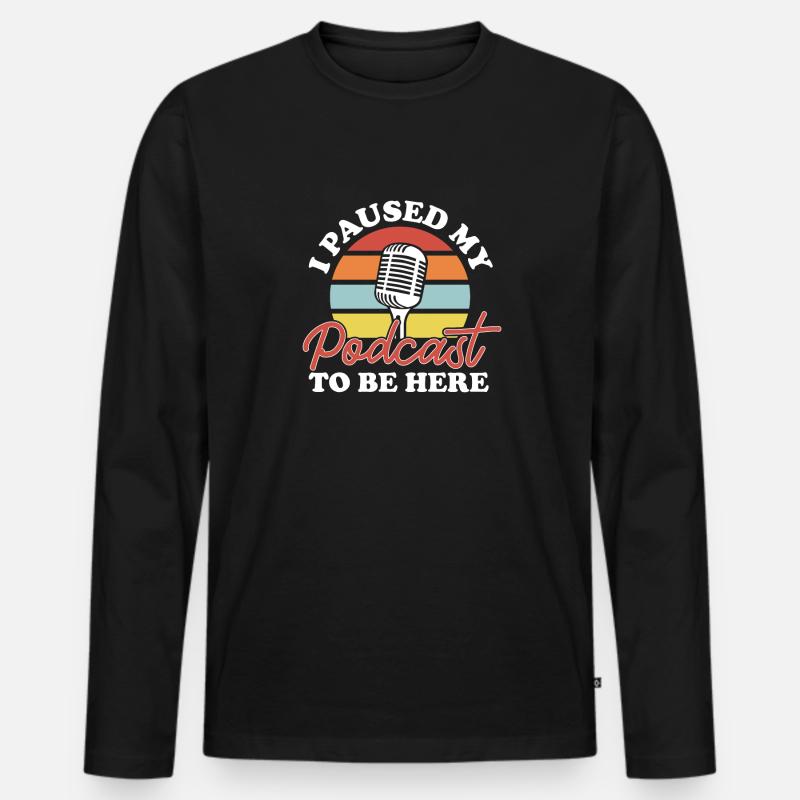 Podcaster Podcast - Männer Premium Bio Langarmshirt - Schwarz