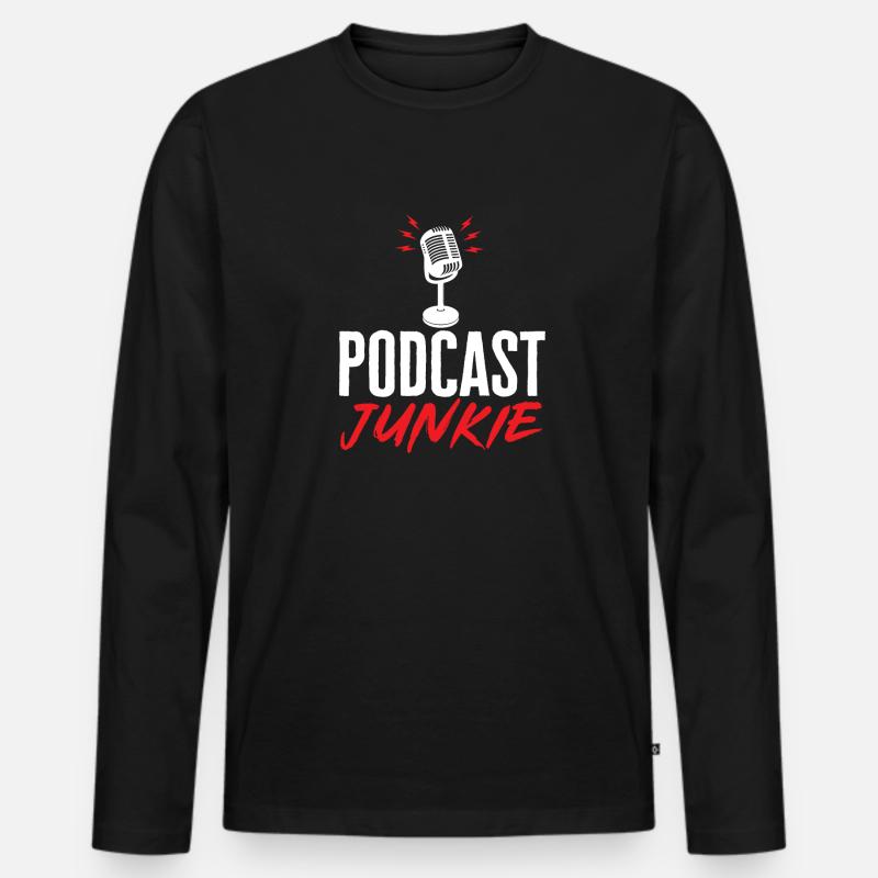 Podcaster Podcast - Männer Premium Bio Langarmshirt - Schwarz