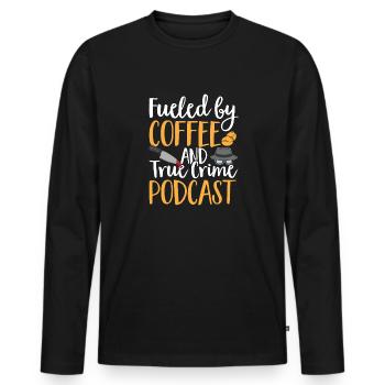 Wahre Verbrechen Podcaster True Crime Podcast - Männer Premium Bio Langarmshirt - Schwarz - Vorne - Nico (187cm)