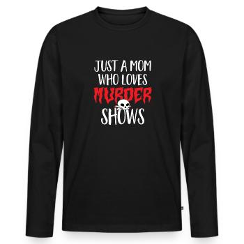 Wahre Verbrechen Podcaster True Crime Podcast - Männer Premium Bio Langarmshirt - Schwarz - Vorne - Nico (187cm)