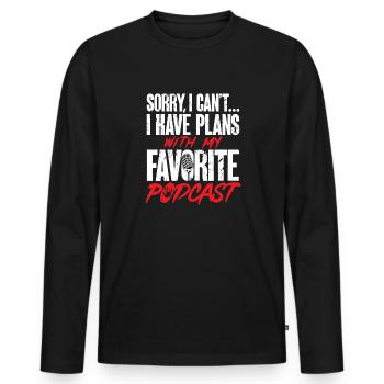 Wahre Verbrechen Podcaster True Crime Podcast - Männer Premium Bio Langarmshirt - Schwarz - Vorne - Nico (187cm)