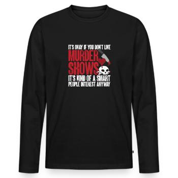 Wahre Verbrechen Podcaster True Crime Podcast - Männer Premium Bio Langarmshirt - Schwarz - Vorne - Nico (187cm)