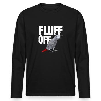Graupapagei African Grey Parrot Papagei - Men's Premium Organic Long Sleeve Shirt - black - Front - Nico (187cm)