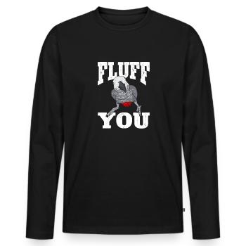 Graupapagei African Grey Parrot Papagei - Männer Premium Bio Langarmshirt - Schwarz - Vorne - Nico (187cm)