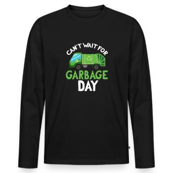 Garbage trucks, garbage day, garbage collection - Men's Premium Organic Long Sleeve Shirt - black - Front - Nico (187cm)