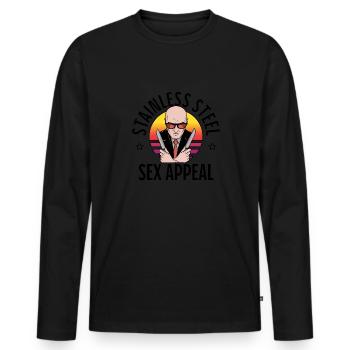 Funny Knife Collector Edelstahl Sex Appeal - Männer Premium Bio Langarmshirt - Schwarz - Vorne - Nico (187cm)