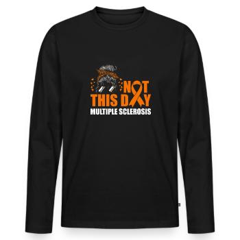 Ms Nicht Heute - Multiple Sklerose - Männer Premium Bio Langarmshirt - Schwarz - Vorne - Nico (187cm)