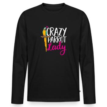 Yellow-breasted Macaw Parrot Blue And Yellow Macaw - Men's Premium Organic Long Sleeve Shirt - black - Front - Nico (187cm)