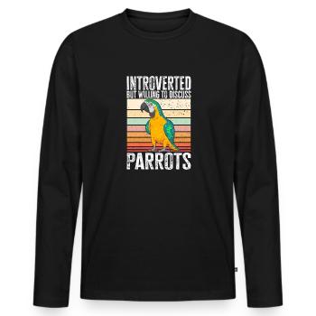 Gelbbrustara Papagei Blue And Yellow Macaw - Männer Premium Bio Langarmshirt - Schwarz - Vorne - Nico (187cm)