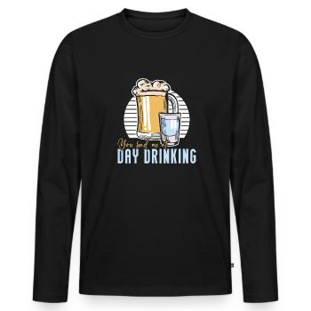 Sie Hatten Mich Bei Day Drinking Retro Beach - Männer Premium Bio Langarmshirt - Schwarz - Vorne - Nico (187cm)